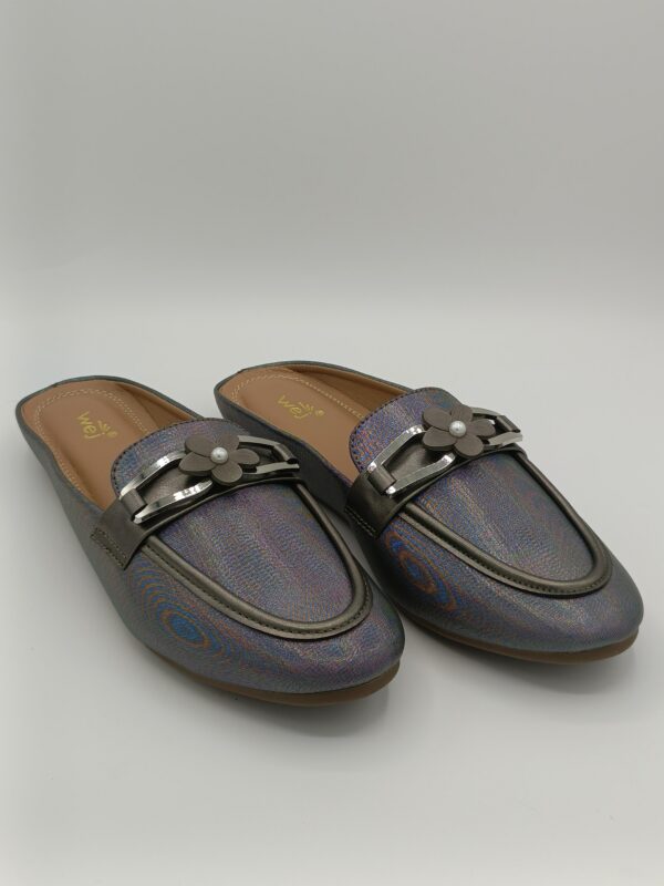 Flower Buckle Mule