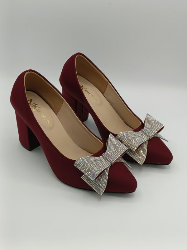 Maroon Tie Court Shoe